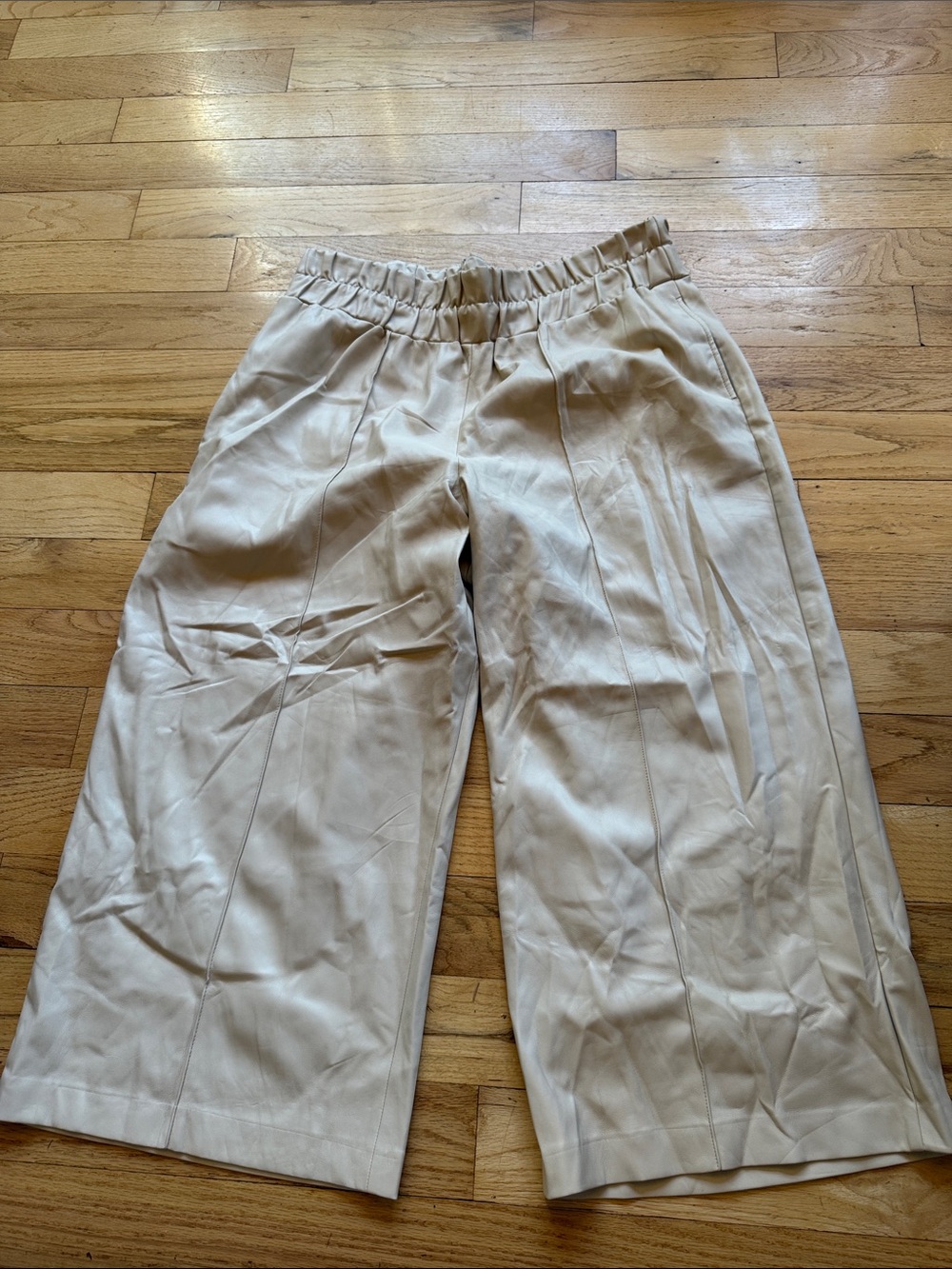 Express Beige Drawstring Lounge Pants